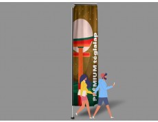 Prémium reklamzászló TÉGLA L